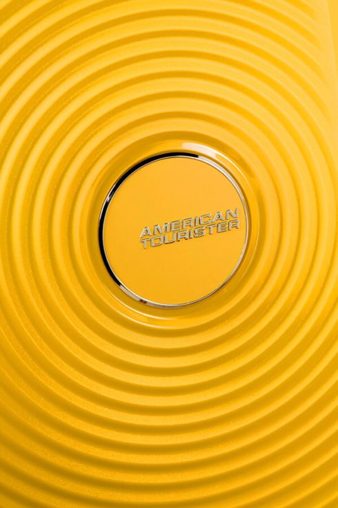 American Tourister Soundbox 55cm Cabin Spinner - Expandable | Golden/Yellow - KaryKase