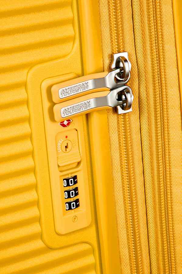 American Tourister Soundbox 55cm Cabin Spinner - Expandable | Golden/Yellow - KaryKase