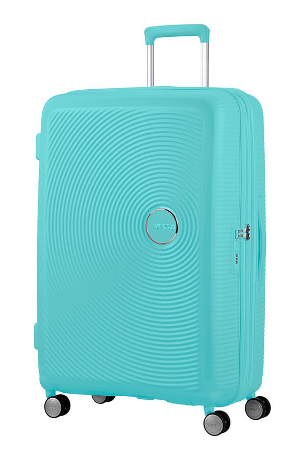 American Tourister Soundbox 77cm Large Spinner - Expandable | PoolSide Blue - KaryKase