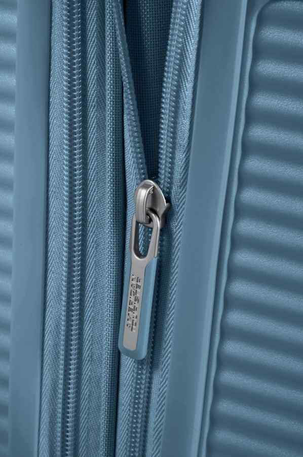 American Tourister Soundbox 77cm Large Spinner - Expandable | Stone Blue - KaryKase