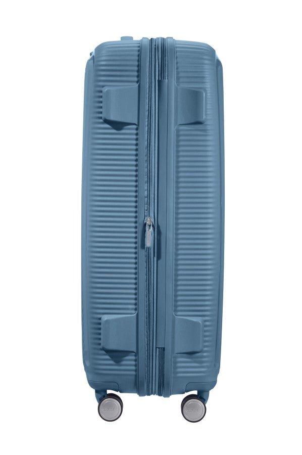 American Tourister Soundbox 77cm Large Spinner - Expandable | Stone Blue - KaryKase