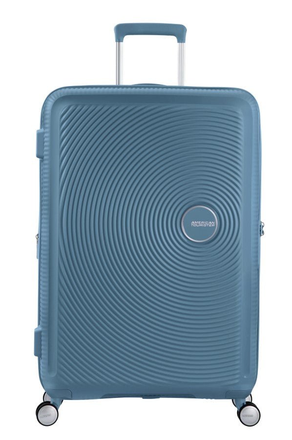 American Tourister Soundbox 77cm Large Spinner - Expandable | Stone Blue - KaryKase