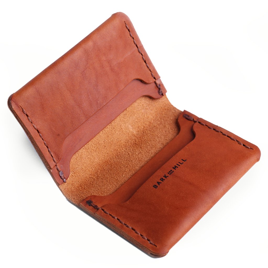 Bark And Mill Bi - Fold Card Holder | Tan - KaryKase