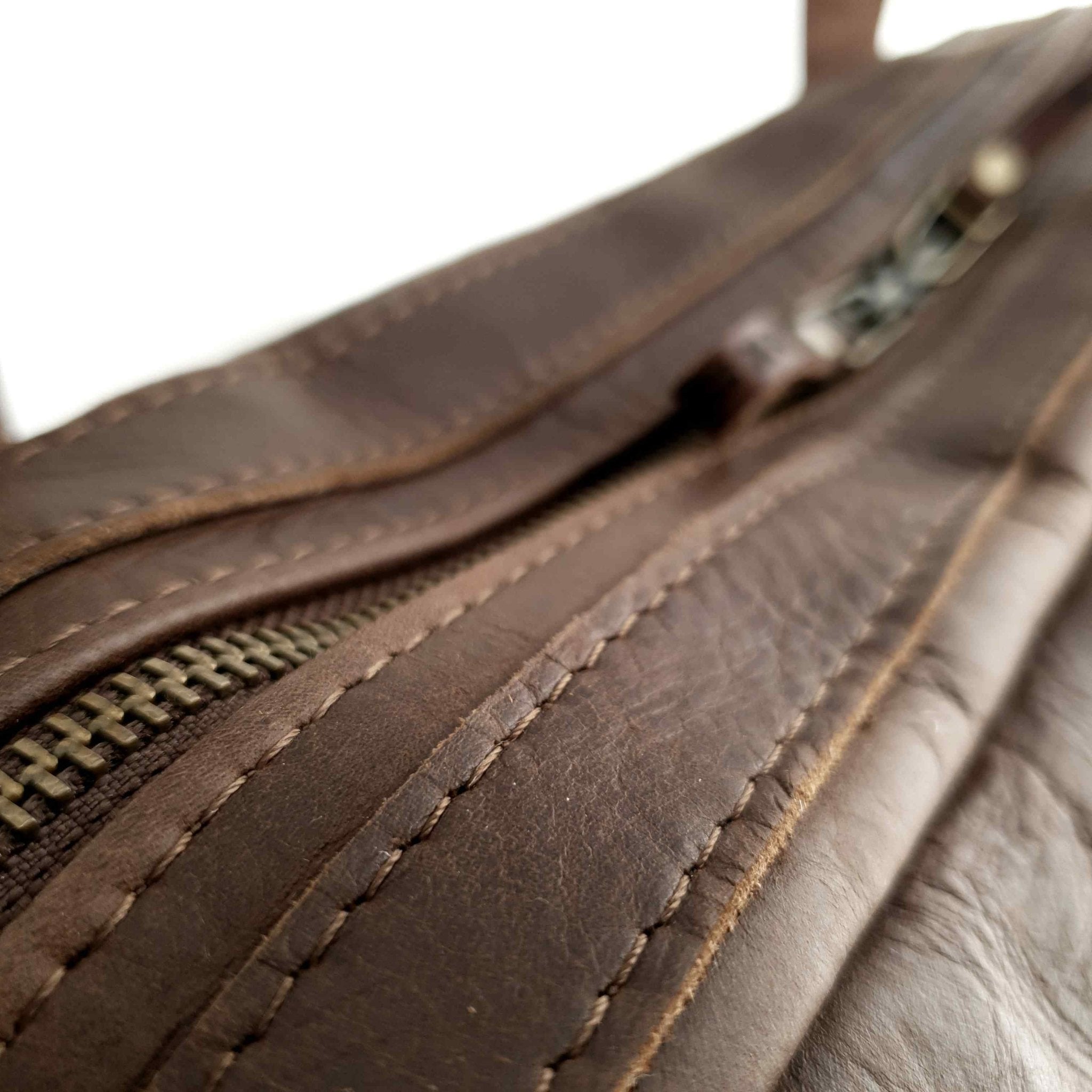 Bark And Mill Leather Laptop Briefcase | Chocolate - KaryKase