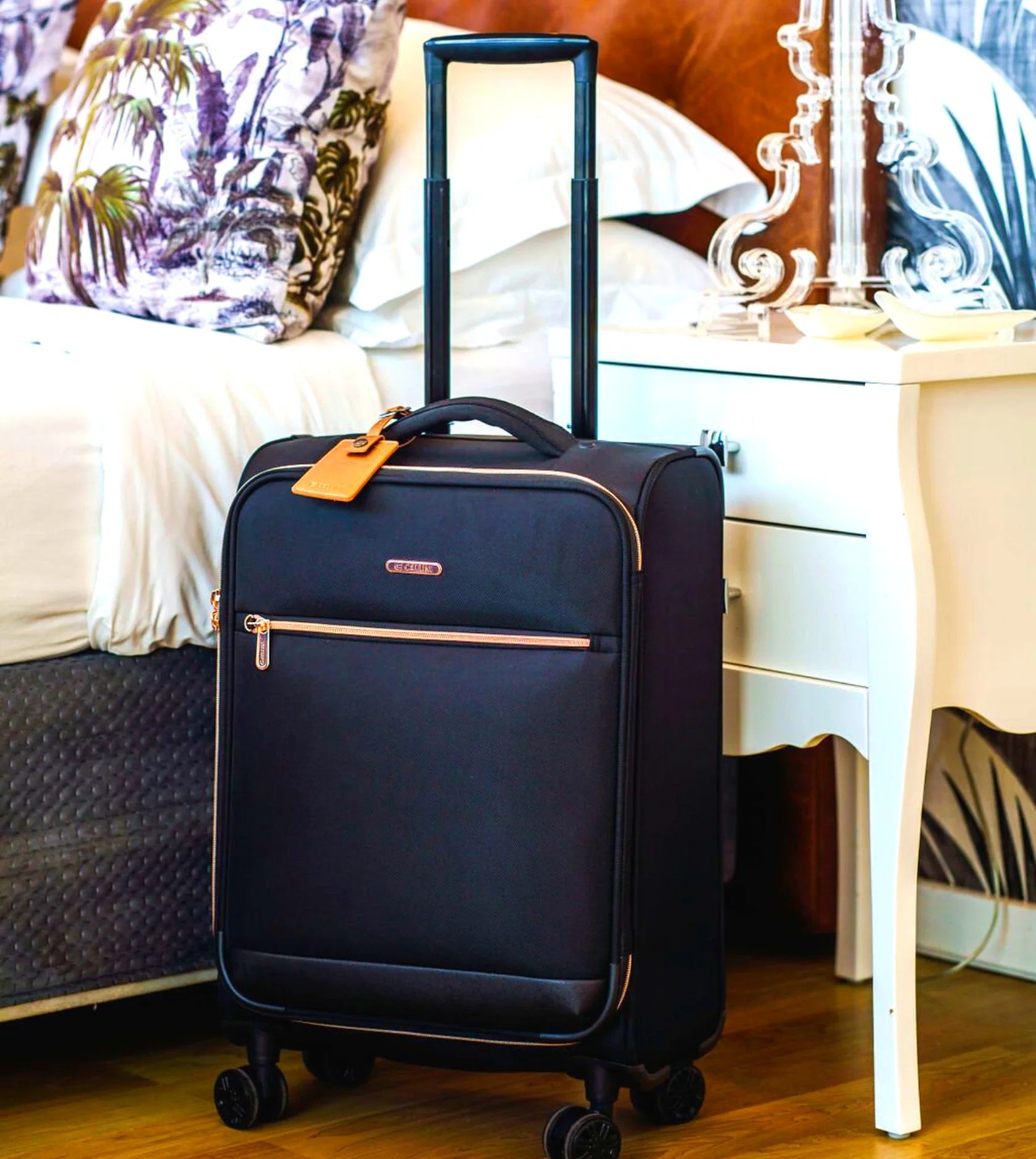 Cellini Allure 4 Wheel Carry On Trolley | Black - KaryKase