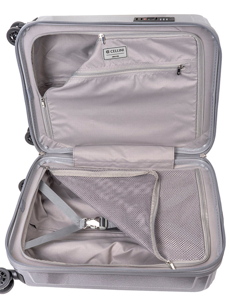 Cellini Compolite 55cm Carry - On Spinner | Silver - KaryKase