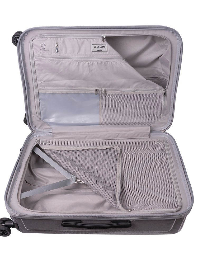 Cellini Compolite Medium 4 Wheel Trolley Case | Silver - KaryKase