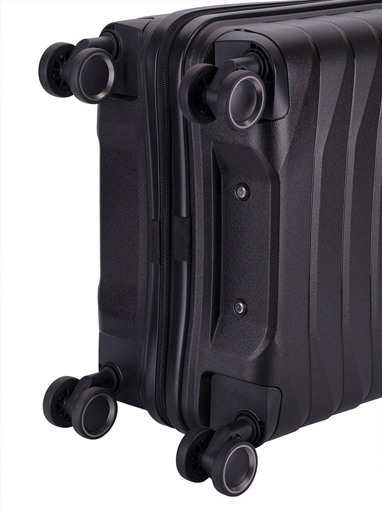 Cellini Grande 4 Wheel Carry - on Trolley Case | Black - KaryKase