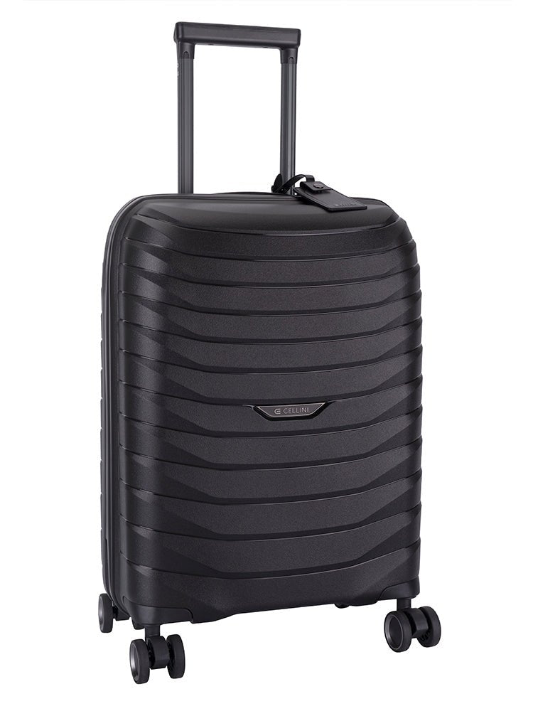 Cellini Grande 4 Wheel Carry - on Trolley Case | Black - KaryKase