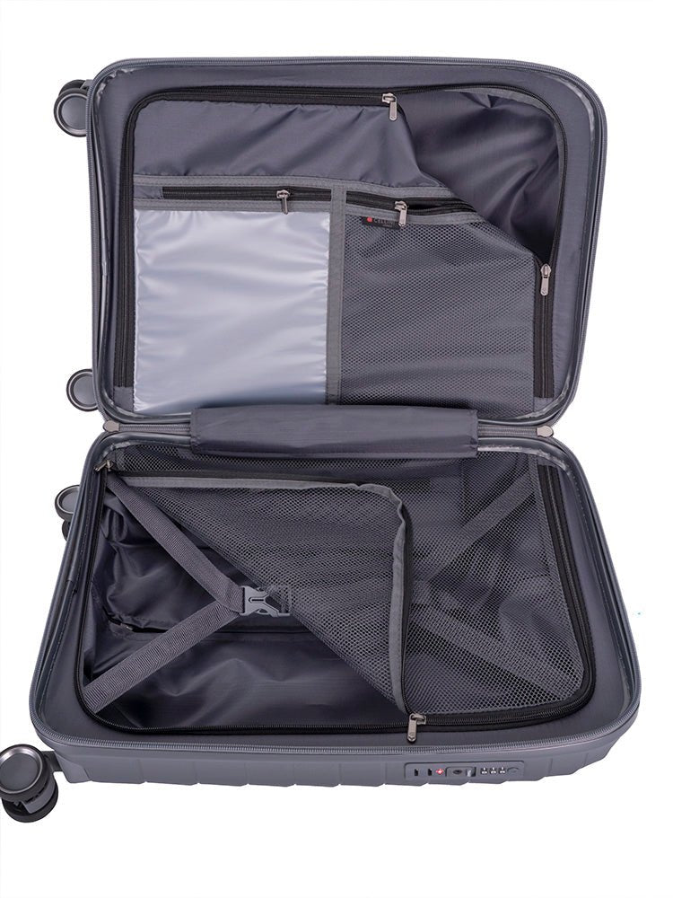 Cellini Grande 4 Wheel Carry - on Trolley Case | Dark Grey - KaryKase