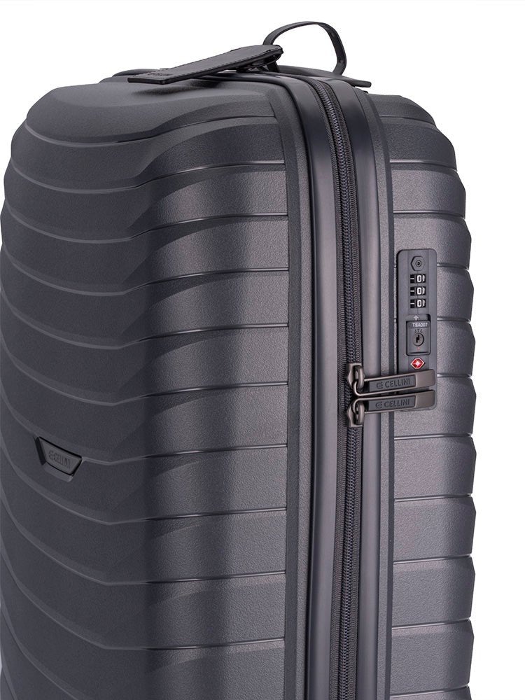 Cellini Grande 4 Wheel Carry - on Trolley Case | Dark Grey - KaryKase