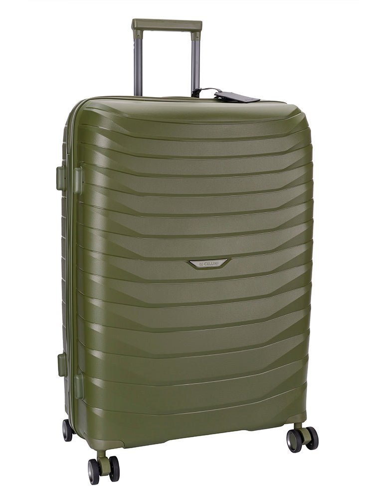 Cellini Grande Large 4 Wheel Trolley Case | Green - KaryKase