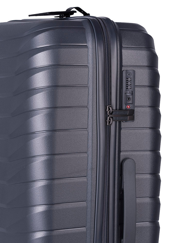 Cellini Grande Xtra Large 4 Wheel Trolley Case | Dark_Grey - KaryKase