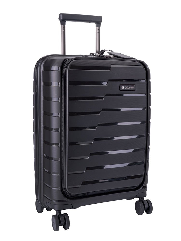 Cellini Microlite Trolley Carry On Business Case | Black - KaryKase