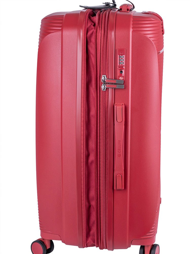 Cellini Qwest Medium 4 Wheel Trolley Case | Red - KaryKase