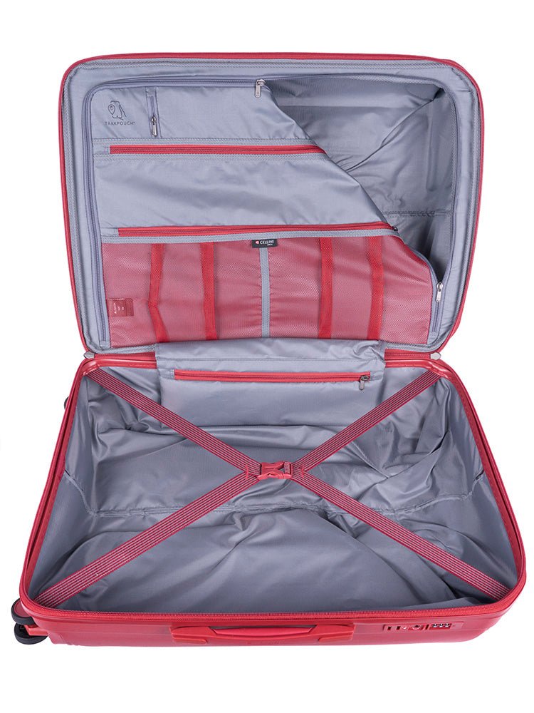 Cellini Qwest Medium 4 Wheel Trolley Case | Red - KaryKase