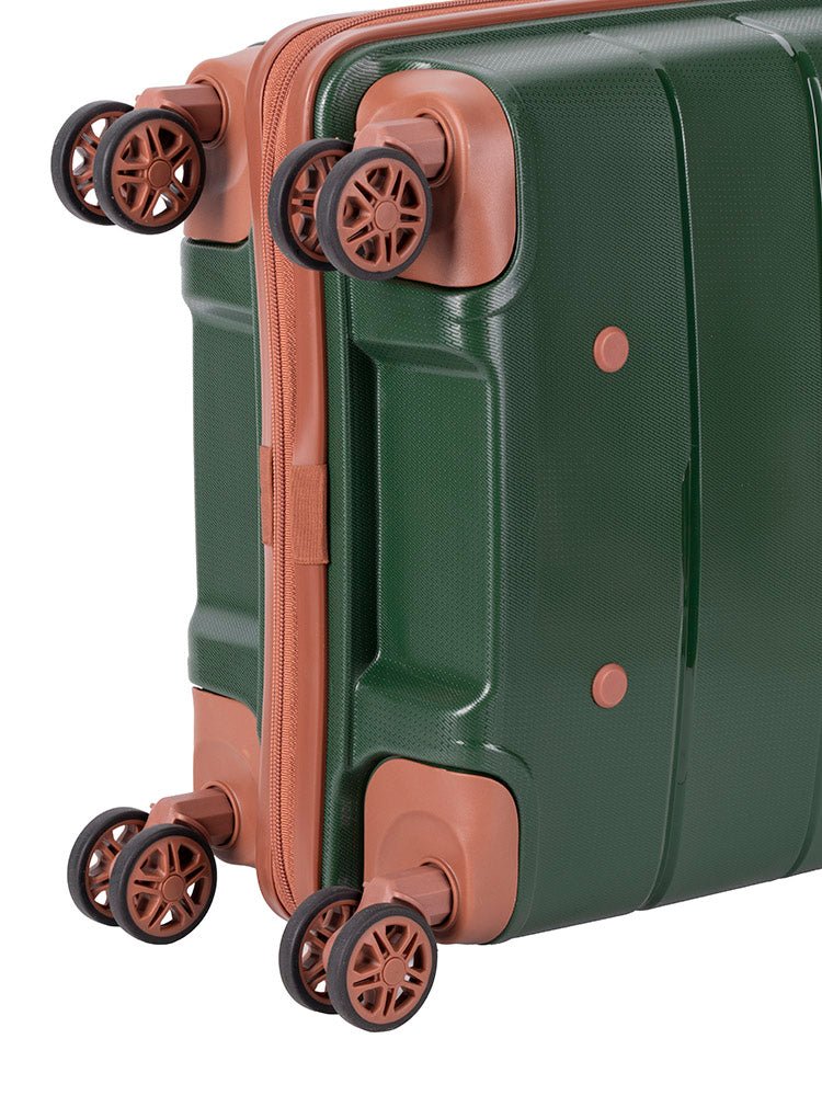 Cellini Spinn 53cm Carry On Spinner | Green/Tan - KaryKase