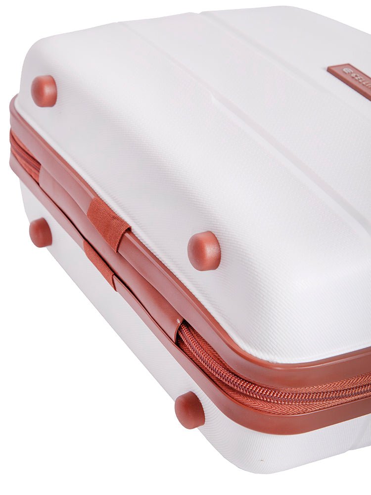 Cellini Spinn Beauty Case | White/Tan - KaryKase