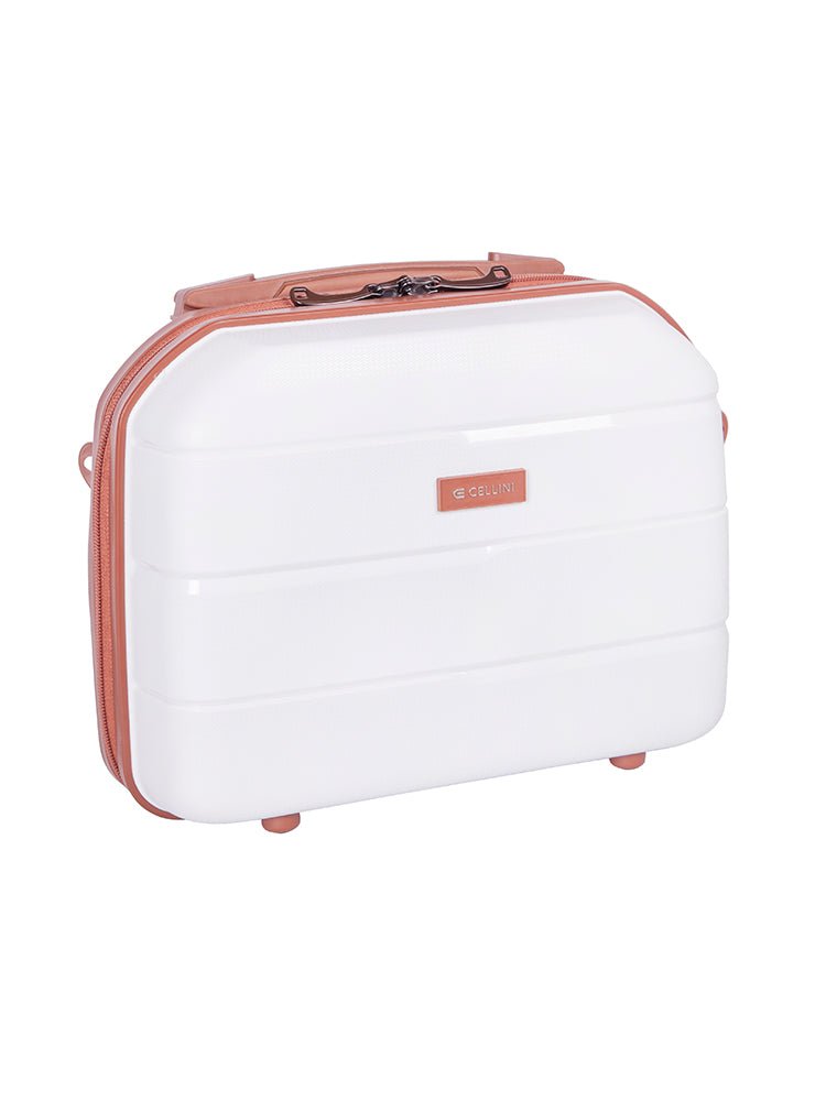 Cellini Spinn Beauty Case | White/Tan - KaryKase