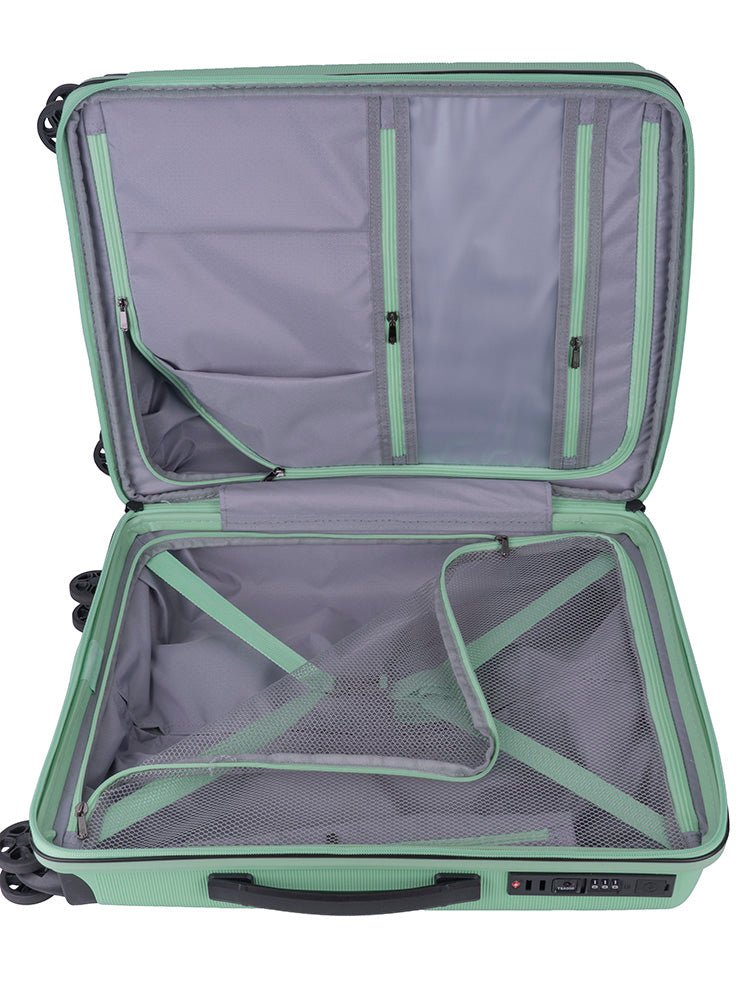 Cellini Starlite Carry - On 4 Wheel Trolley Case | Light Green - KaryKase