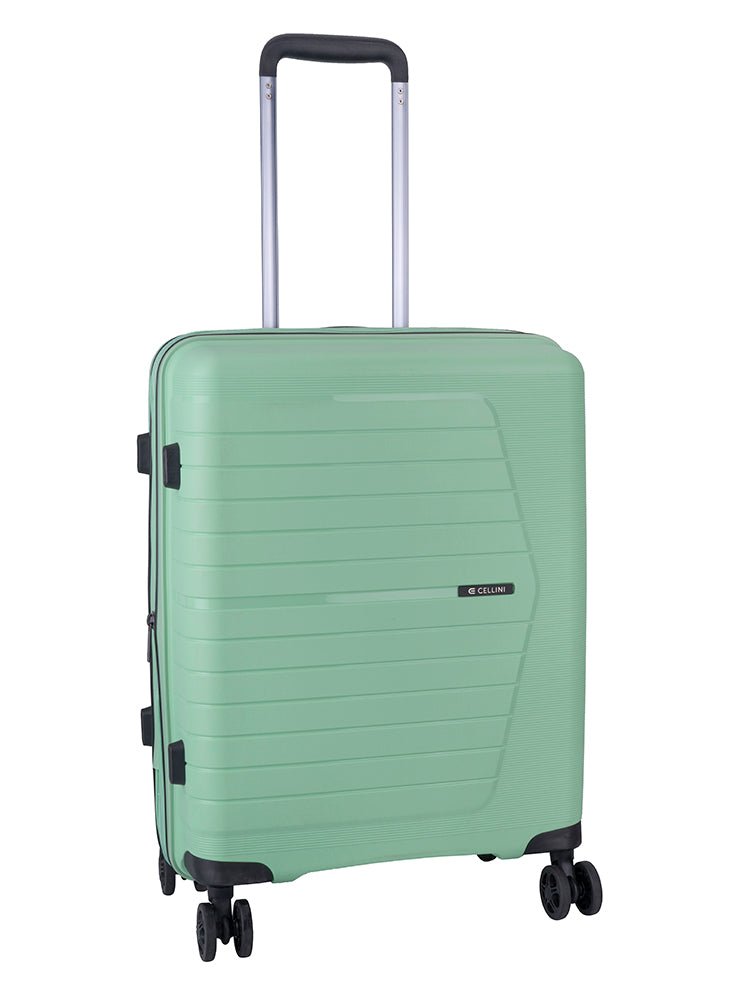 Cellini Starlite Carry - On 4 Wheel Trolley Case | Light Green - KaryKase