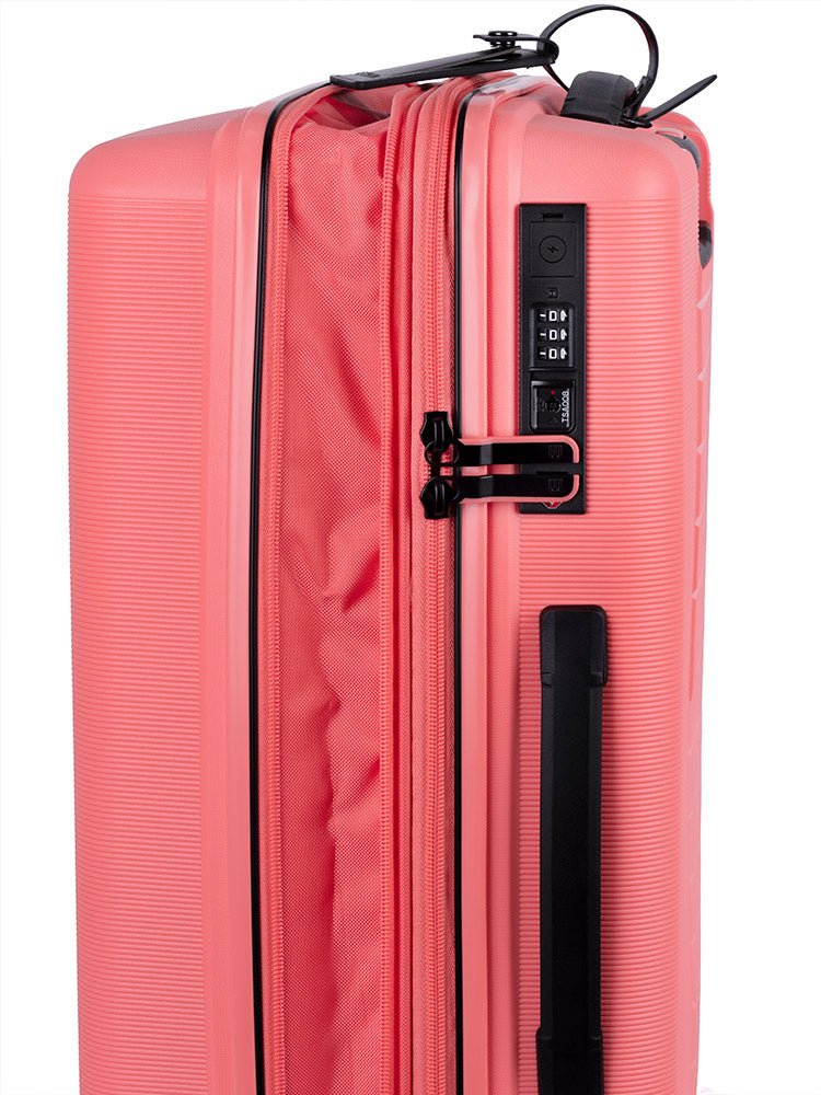 Cellini Starlite Carry - On 4 Wheel Trolley Case | Salmon - KaryKase