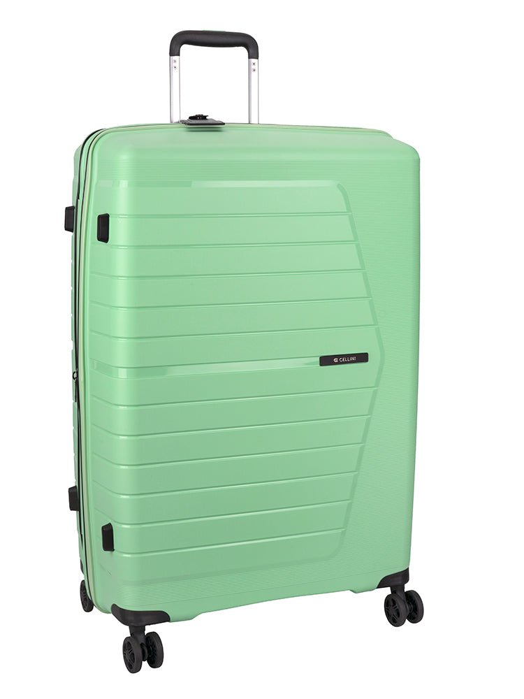 Cellini Starlite Large 4 Wheel Trolley Case | Light Green - KaryKase