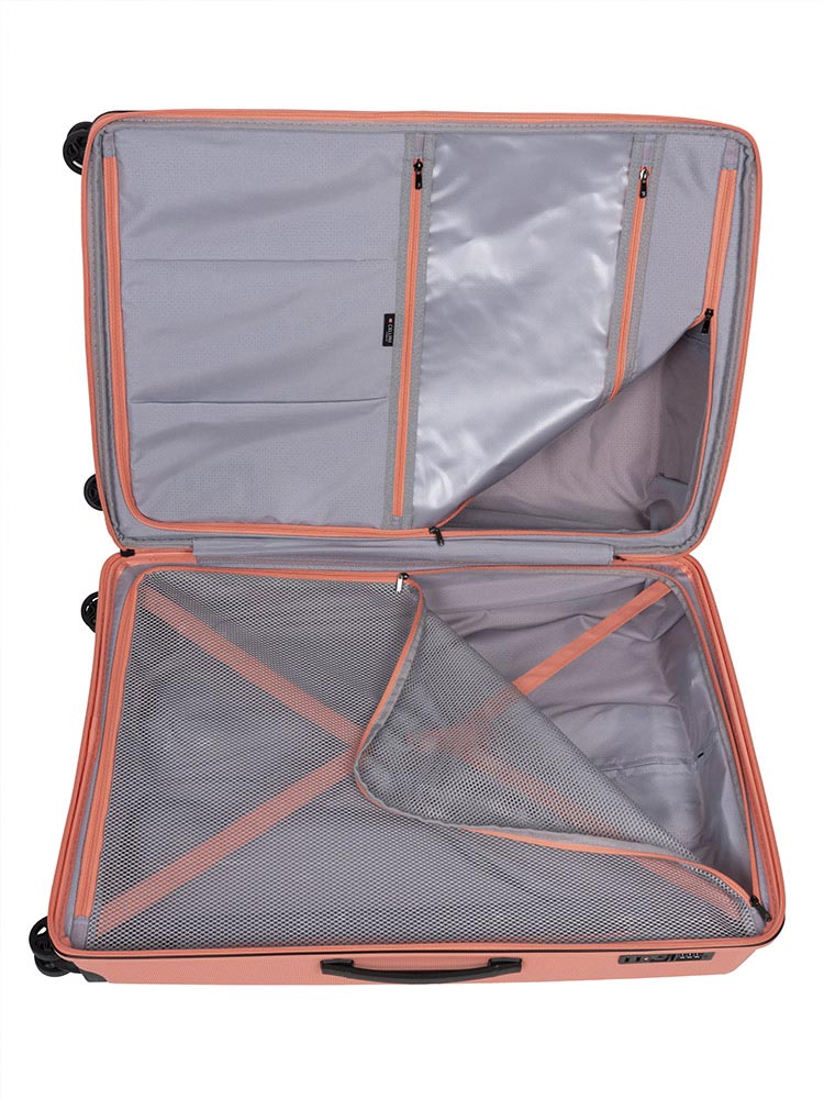 Cellini Starlite Large 4 Wheel Trolley Case | Peach Fuzz - KaryKase