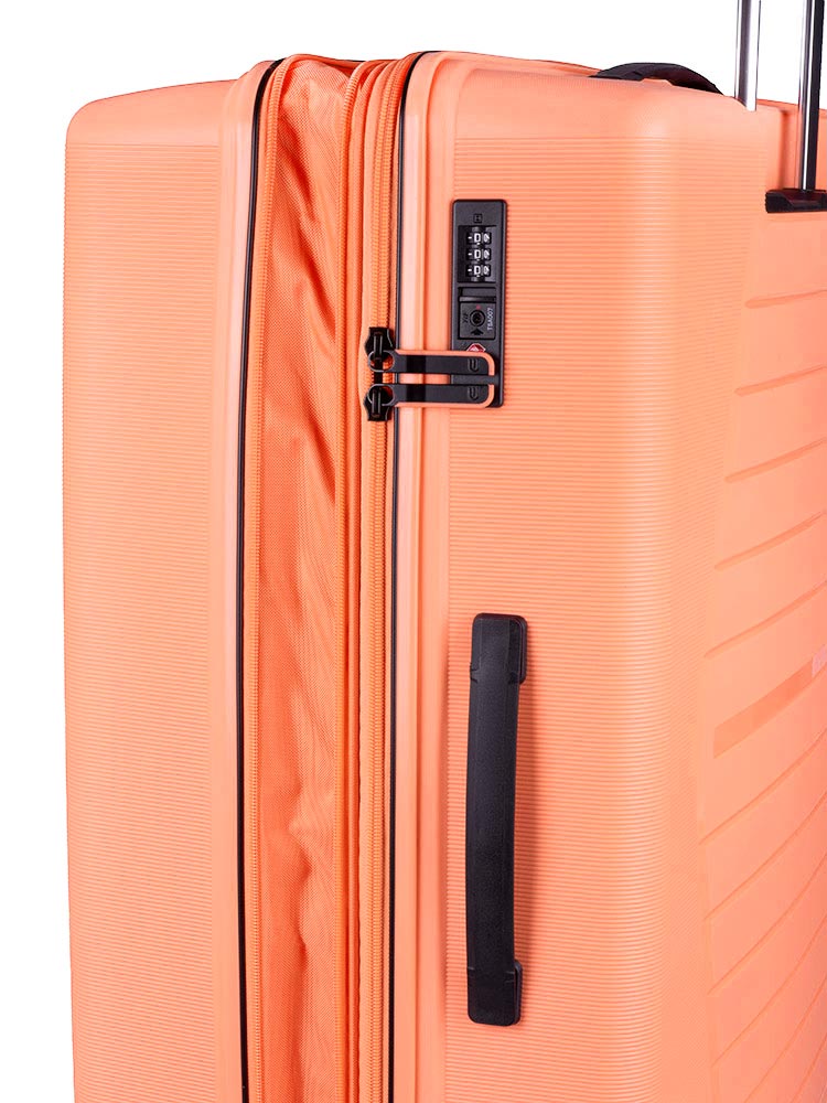 Cellini Starlite Large 4 Wheel Trolley Case | Peach Fuzz - KaryKase