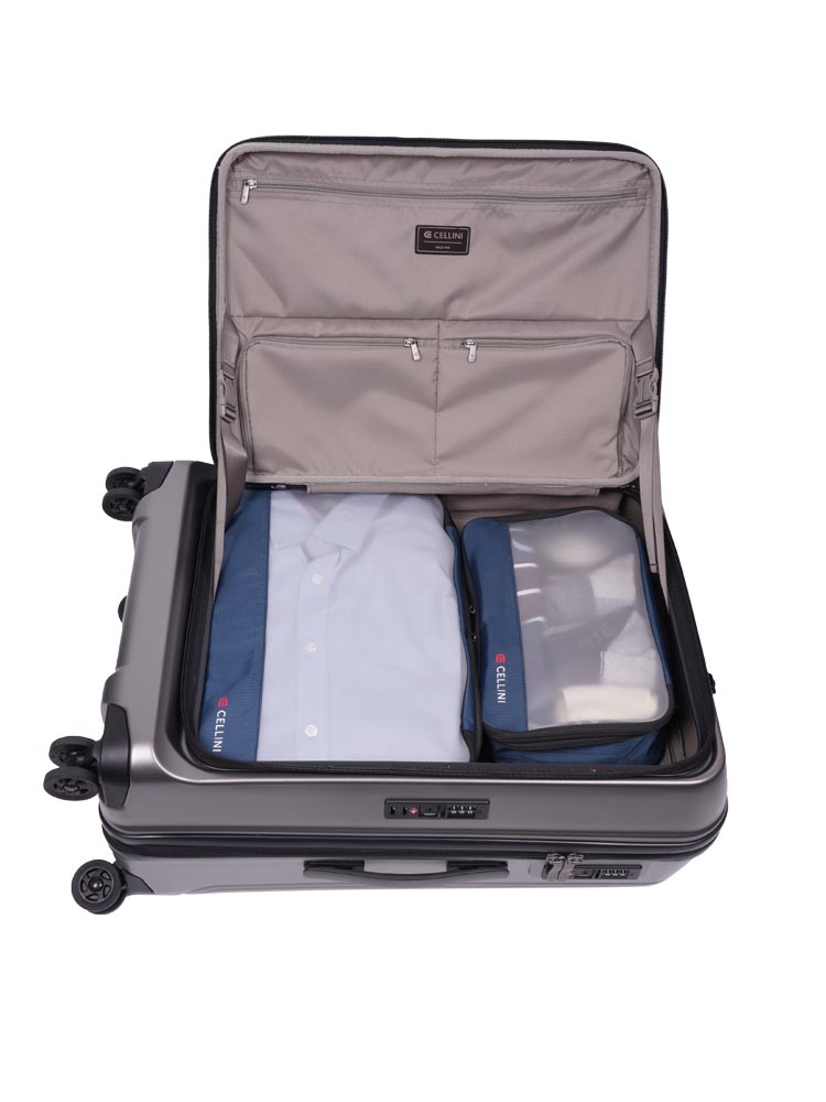 Cellini Tri Pak Medium 4 Wheel Trolley Case Includes 1 Lrg & 1 Med Packing Cube| Champagne - KaryKase