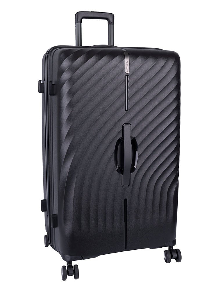 Cellini Xpedition Large Volume 4 Wheel Trolley Trunk | Black - KaryKase