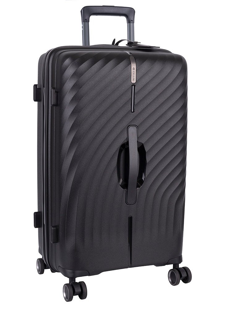 Cellini Xpedition Medium 4 Wheel Trolley Trunk | Black - KaryKase