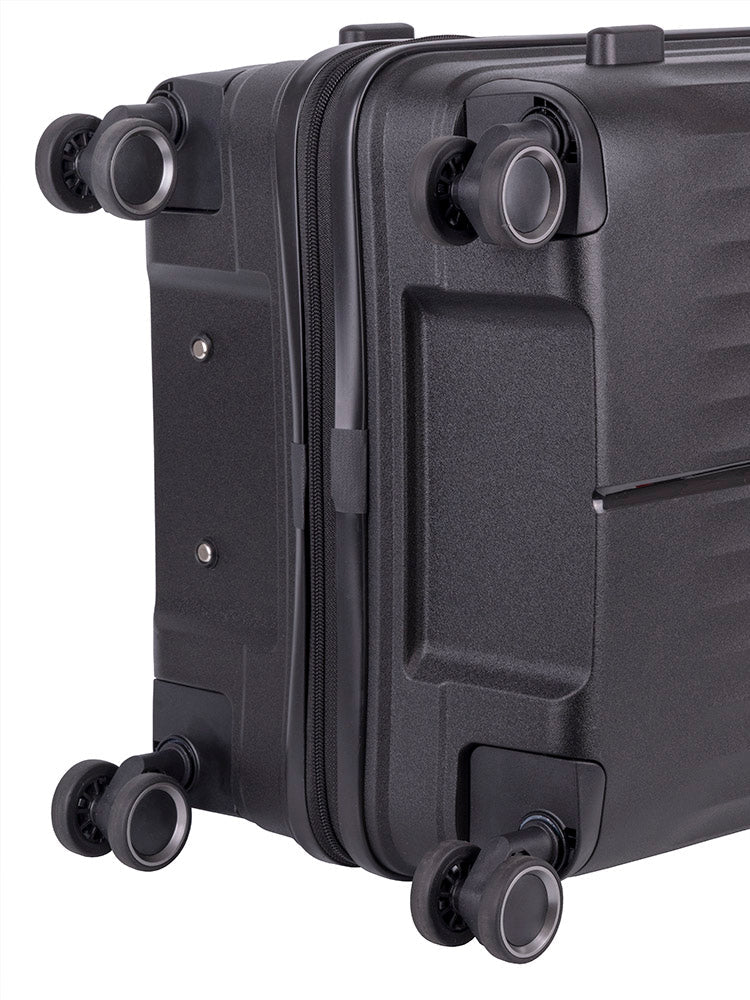 Cellini Xpedition Medium 4 Wheel Trolley Trunk | Black - KaryKase