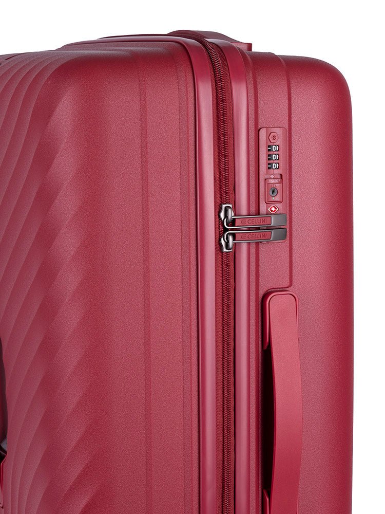 Cellini Xpedition Medium 4 Wheel Trolley Trunk | Red - KaryKase