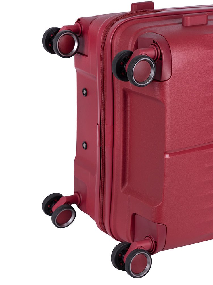 Cellini Xpedition Medium 4 Wheel Trolley Trunk | Red - KaryKase