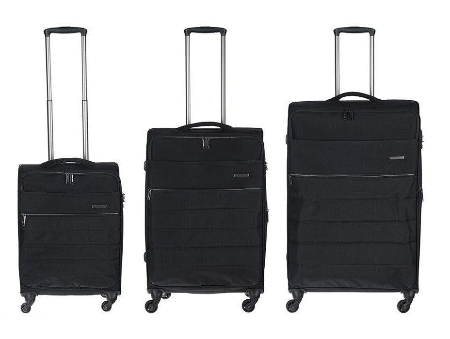 Conwood Expandable Spinner Luggage Set | Black - KaryKase