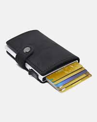 EaziCard Genuine Leather Saddle RFID Wallet | Blue/Silver - KaryKase