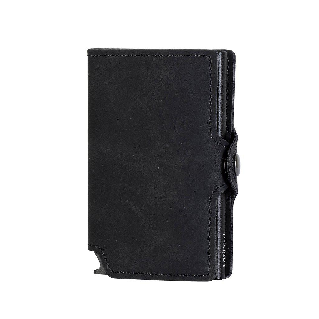 EaziCard RFID PU Leather Vintage Pattern Wallet | Black/Black - KaryKase