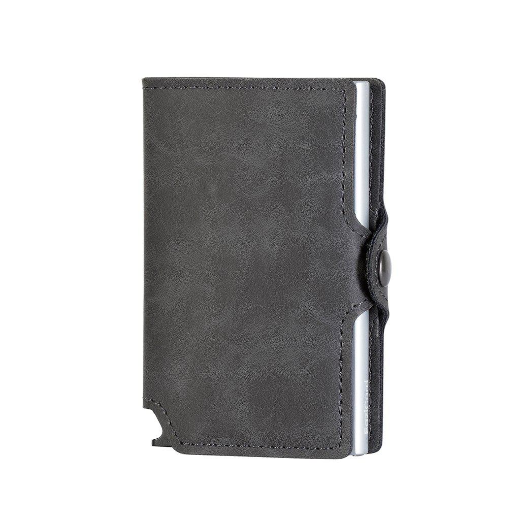 EaziCard RFID PU Leather Vintage Pattern Wallet | Grey/Silver - KaryKase