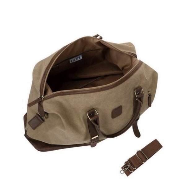 Escape Classic Canvas Large Travel Bag | Light Brown - KaryKase