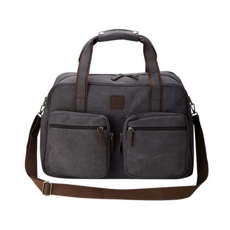 Escape Classic Canvas Weekender Travel Bag | Dark Grey - KaryKase