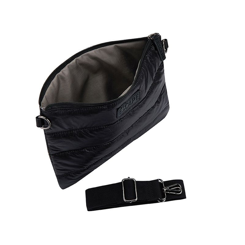 Escape Puffer Cross Body Bag | Black - KaryKase