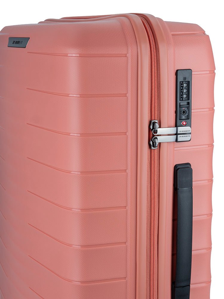 Jo Borkett Onyx 4 Wheel Medium 65cm Spinner | Coral - KaryKase