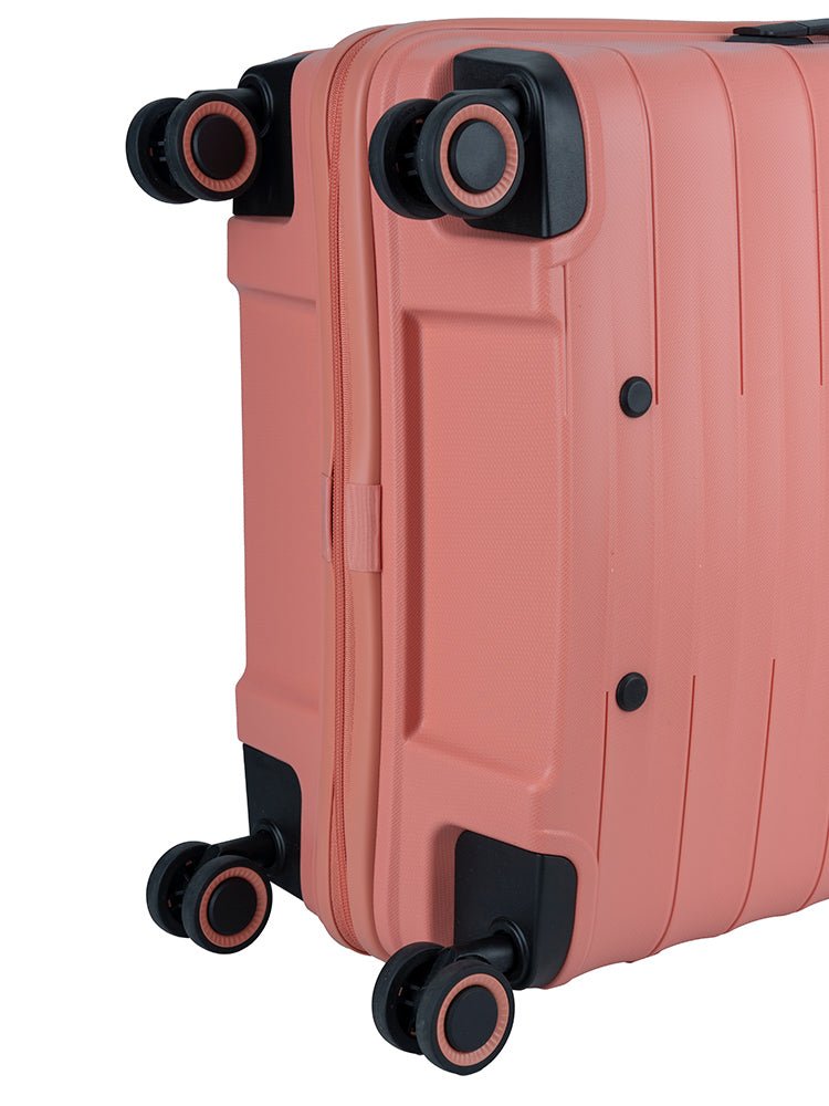 Jo Borkett Onyx 4 Wheel Medium 65cm Spinner | Coral - KaryKase