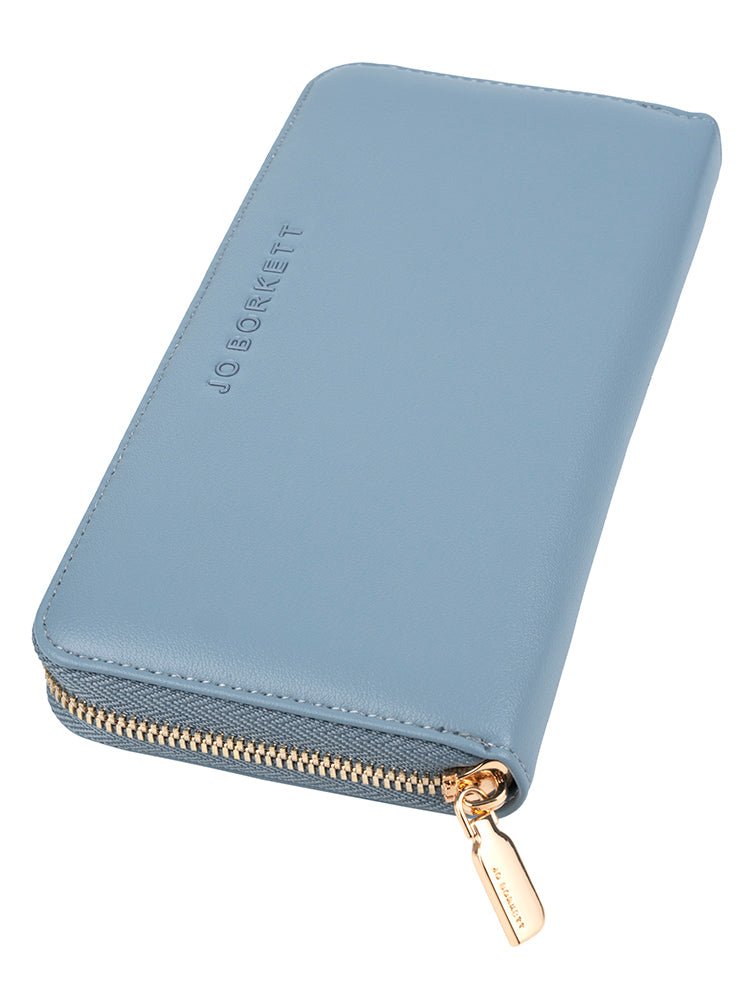 Jo Borkett Zip Around Purse | Blue - KaryKase