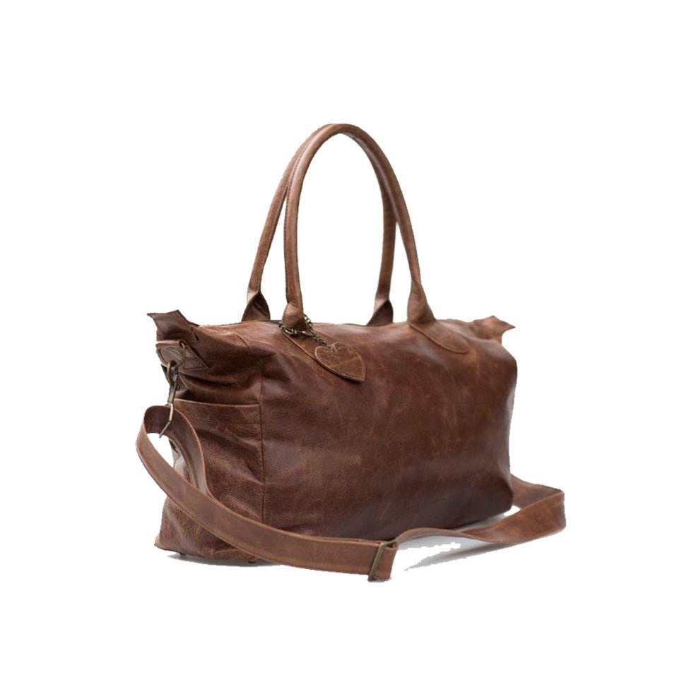 Mally Classic Leather Baby Bag | Brown - KaryKase