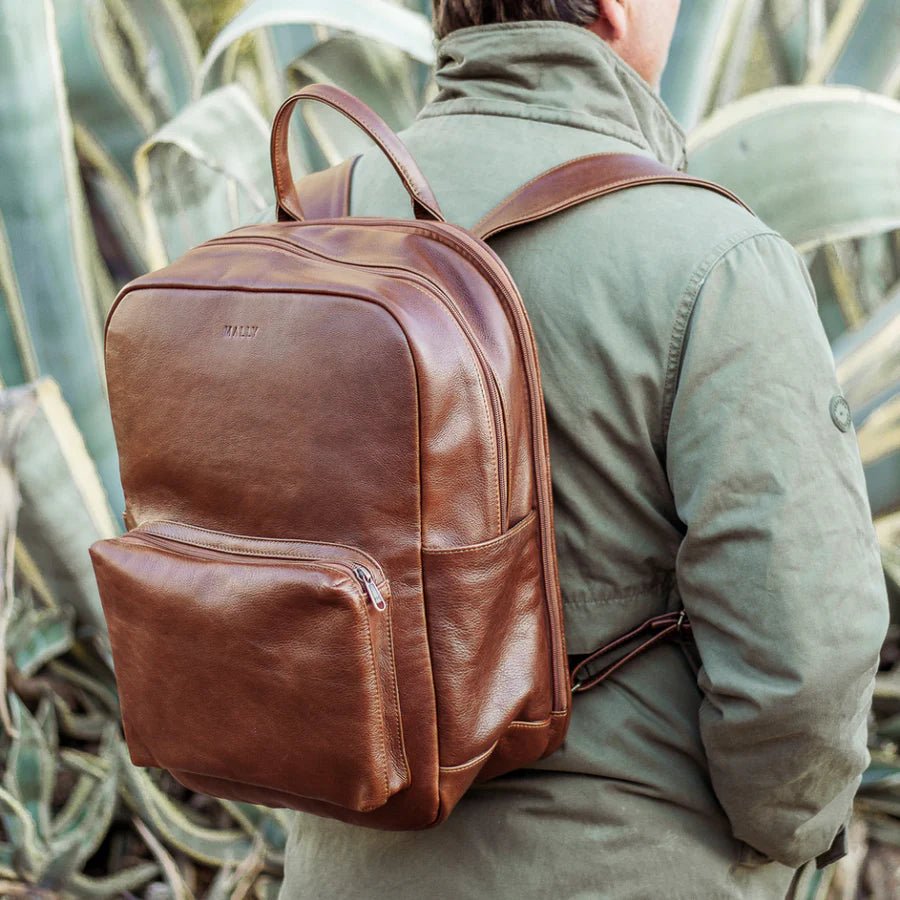 Mally Hunter Leather Laptop Backpack | Brown - KaryKase