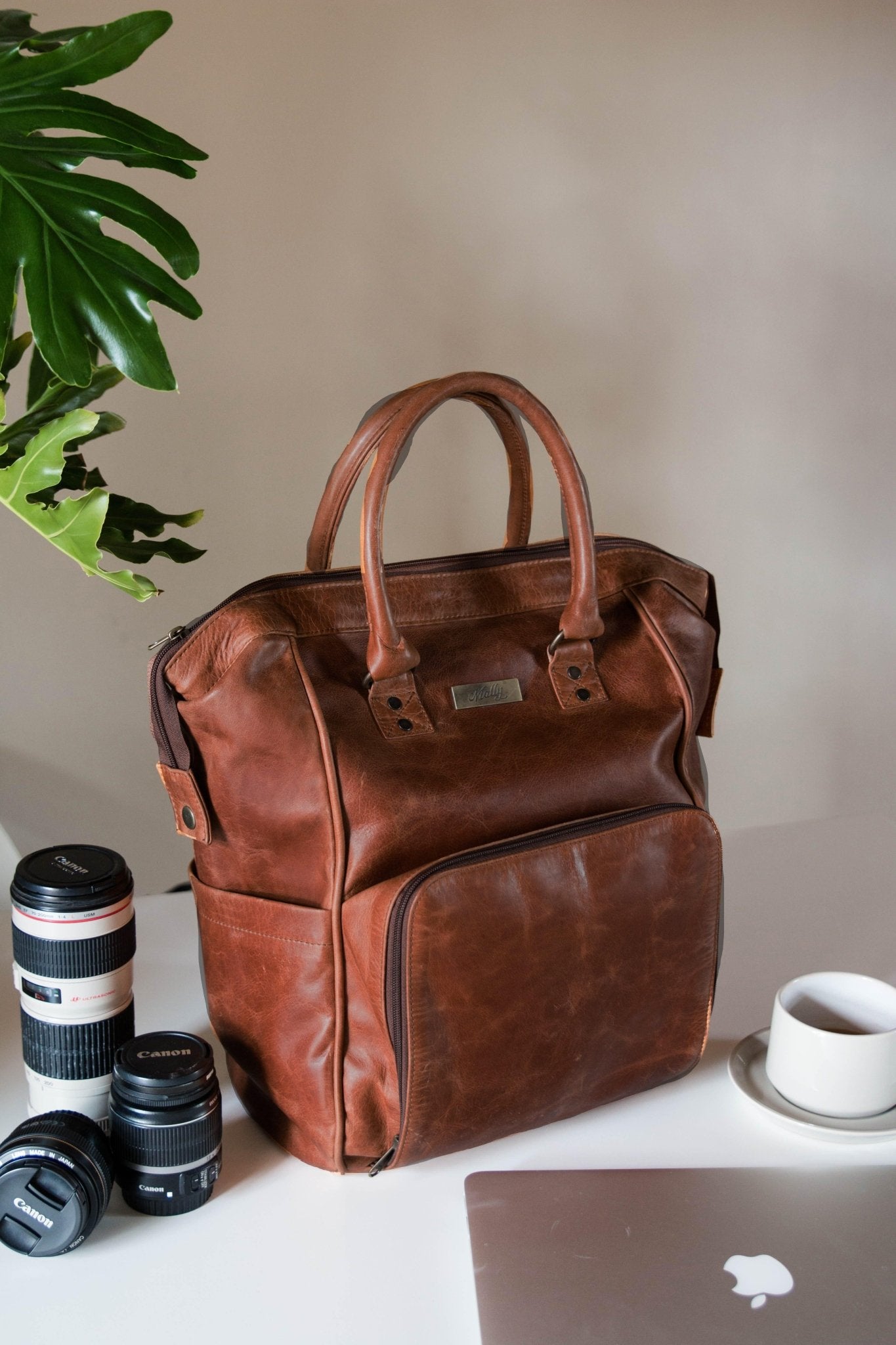 Mally Multipurpose Leather Backpack | Brown - KaryKase