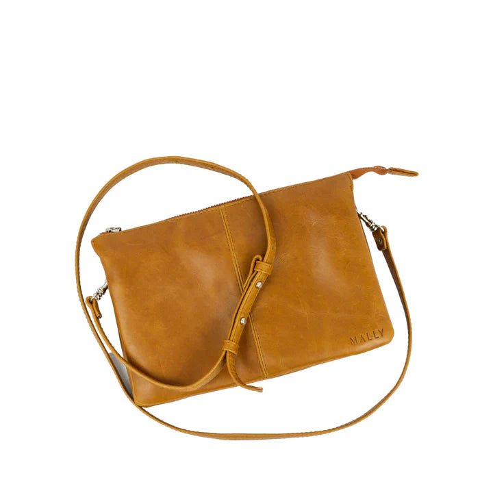 Mally Tara Leather Crossbody Bag | Toffee - KaryKase