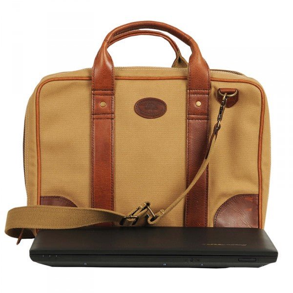 Melvill & Moon Canvas Laptop Bag | Khaki - KaryKase